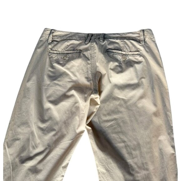 Horny Toad Women's Sz 12 Tan Wide Leg Cropped Capri Pants w/ Gray Contrast Cuffs - Picture 6 of 9